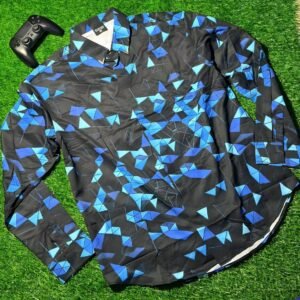velimo chemise prisme bleu manches longues 1